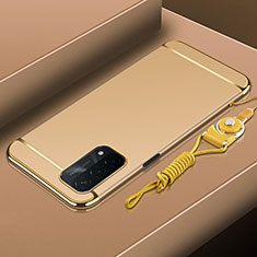 Coque Bumper Luxe Metal et Plastique Etui Housse P01 pour OnePlus Nord N200 5G Or