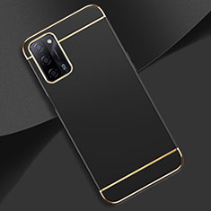 Coque Bumper Luxe Metal et Plastique Etui Housse P02 pour Oppo A55 5G Noir