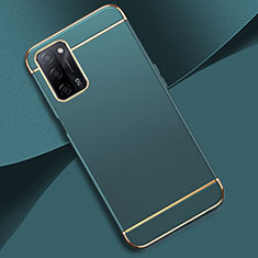 Coque Bumper Luxe Metal et Plastique Etui Housse P02 pour Oppo A55 5G Vert