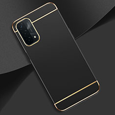 Coque Bumper Luxe Metal et Plastique Etui Housse P02 pour Oppo A93 5G Noir