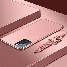 Coque Bumper Luxe Metal et Plastique Etui Housse pour Oppo Reno6 5G Or Rose