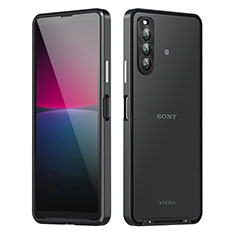 Coque Bumper Luxe Metal et Plastique Etui Housse pour Sony Xperia 10 IV Noir