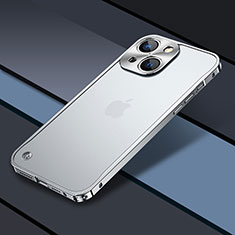 Coque Bumper Luxe Metal et Plastique Etui Housse QC1 pour Apple iPhone 14 Argent