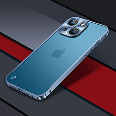 Coque Bumper Luxe Metal et Plastique Etui Housse QC1 pour Apple iPhone 14 Bleu