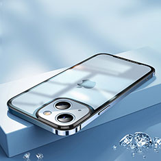 Coque Bumper Luxe Metal et Plastique Etui Housse QC2 pour Apple iPhone 14 Plus Bleu