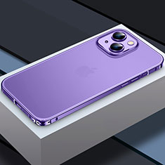 Coque Bumper Luxe Metal et Plastique Etui Housse QC3 pour Apple iPhone 13 Violet