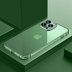 Coque Bumper Luxe Metal et Plastique Etui Housse QC4 pour Apple iPhone 12 Pro Vert