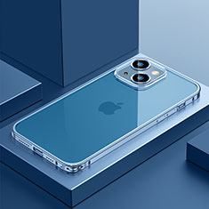 Coque Bumper Luxe Metal et Plastique Etui Housse QC4 pour Apple iPhone 15 Plus Bleu