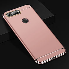 Coque Bumper Luxe Metal et Plastique Etui Housse T01 pour Huawei Honor V20 Or Rose