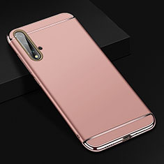 Coque Bumper Luxe Metal et Plastique Etui Housse T01 pour Huawei Nova 5 Pro Or Rose
