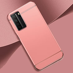 Coque Bumper Luxe Metal et Plastique Etui Housse T01 pour Huawei Nova 7 SE 5G Or Rose