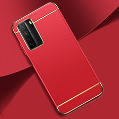 Coque Bumper Luxe Metal et Plastique Etui Housse T01 pour Huawei Nova 7 SE 5G Rouge