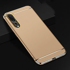 Coque Bumper Luxe Metal et Plastique Etui Housse T01 pour Huawei P20 Pro Or