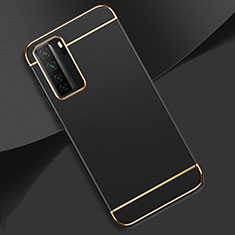 Coque Bumper Luxe Metal et Plastique Etui Housse T01 pour Huawei P40 Lite 5G Noir