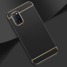 Coque Bumper Luxe Metal et Plastique Etui Housse T01 pour Oppo A92 Noir