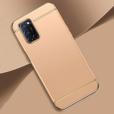 Coque Bumper Luxe Metal et Plastique Etui Housse T01 pour Oppo A92 Or