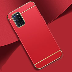 Coque Bumper Luxe Metal et Plastique Etui Housse T01 pour Oppo A92 Rouge