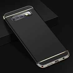 Coque Bumper Luxe Metal et Plastique Etui Housse T01 pour Samsung Galaxy S10 Noir