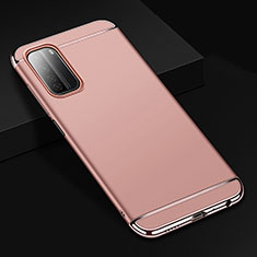 Coque Bumper Luxe Metal et Plastique Etui Housse T02 pour Huawei Nova 7 SE 5G Or Rose