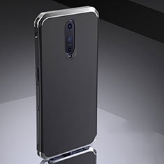 Coque Bumper Luxe Metal et Silicone Etui Housse M02 pour Oppo R17 Pro Argent