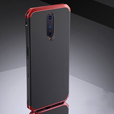 Coque Bumper Luxe Metal et Silicone Etui Housse M02 pour Oppo R17 Pro Rouge et Noir