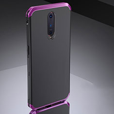 Coque Bumper Luxe Metal et Silicone Etui Housse M02 pour Oppo R17 Pro Violet