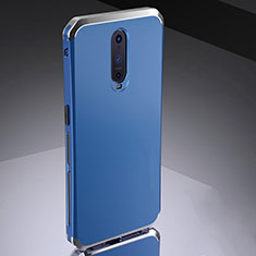 Coque Bumper Luxe Metal et Silicone Etui Housse M02 pour Oppo RX17 Pro Bleu
