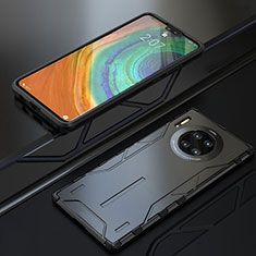 Coque Bumper Luxe Metal et Silicone Etui Housse T01 pour Huawei Mate 30E Pro 5G Noir