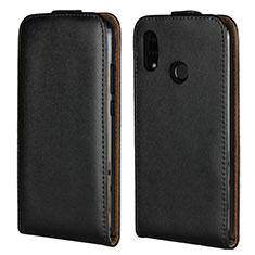 Coque Clapet Portefeuille Cuir pour Huawei P20 Lite Noir