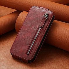 Coque Clapet Portefeuille Cuir S01D pour Asus ROG Phone 7 Rouge