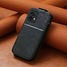 Coque Clapet Portefeuille Cuir S01D pour Motorola Moto Edge Plus (2023) 5G Noir