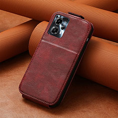 Coque Clapet Portefeuille Cuir S01D pour Motorola Moto G23 Rouge