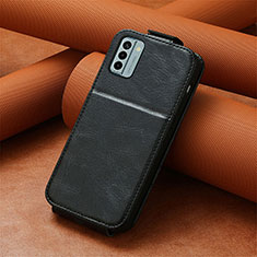 Coque Clapet Portefeuille Cuir S01D pour Nokia G22 Noir