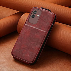 Coque Clapet Portefeuille Cuir S01D pour Samsung Galaxy M13 5G Rouge