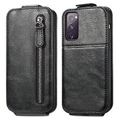 Coque Clapet Portefeuille Cuir S01D pour Samsung Galaxy S20 FE 4G Noir