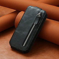 Coque Clapet Portefeuille Cuir S01D pour Samsung Galaxy S22 Plus 5G Noir