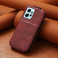 Coque Clapet Portefeuille Cuir S01D pour Xiaomi Redmi Note 12 4G Rouge