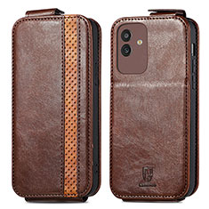 Coque Clapet Portefeuille Cuir S02D pour Samsung Galaxy M13 5G Marron