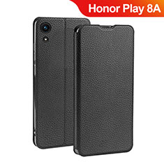 Coque Clapet Portefeuille Livre Cuir L01 pour Huawei Honor Play 8A Noir