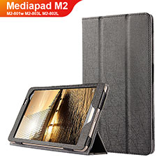 Coque Clapet Portefeuille Livre Cuir L01 pour Huawei Mediapad M2 8 M2-801w M2-803L M2-802L Noir