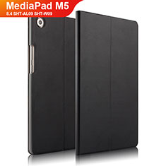 Coque Clapet Portefeuille Livre Cuir L01 pour Huawei MediaPad M5 8.4 SHT-AL09 SHT-W09 Noir
