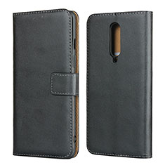 Coque Clapet Portefeuille Livre Cuir L01 pour OnePlus 8 Noir