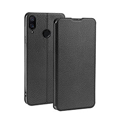 Coque Clapet Portefeuille Livre Cuir L01 pour Xiaomi Redmi 7 Noir