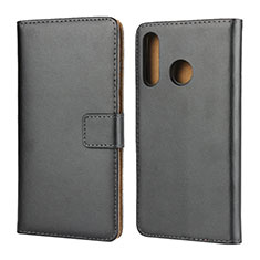 Coque Clapet Portefeuille Livre Cuir L02 pour Huawei P30 Lite Noir