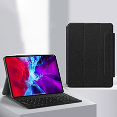 Coque Clapet Portefeuille Livre Cuir L04 pour Apple iPad Pro 12.9 (2021) Noir