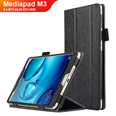 Coque Clapet Portefeuille Livre Cuir L04 pour Huawei Mediapad M3 8.4 BTV-DL09 BTV-W09 Noir