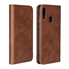 Coque Clapet Portefeuille Livre Cuir L05 pour Huawei Honor 10 Lite Marron