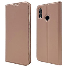 Coque Clapet Portefeuille Livre Cuir L06 pour Huawei Honor 10 Lite Or Rose