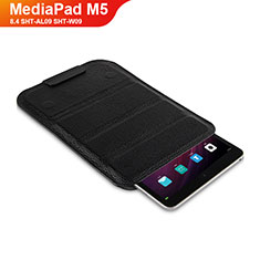 Coque Clapet Portefeuille Livre Cuir L07 pour Huawei MediaPad M5 8.4 SHT-AL09 SHT-W09 Noir