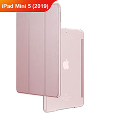 Coque Clapet Portefeuille Livre Cuir pour Apple iPad Mini 5 (2019) Or Rose